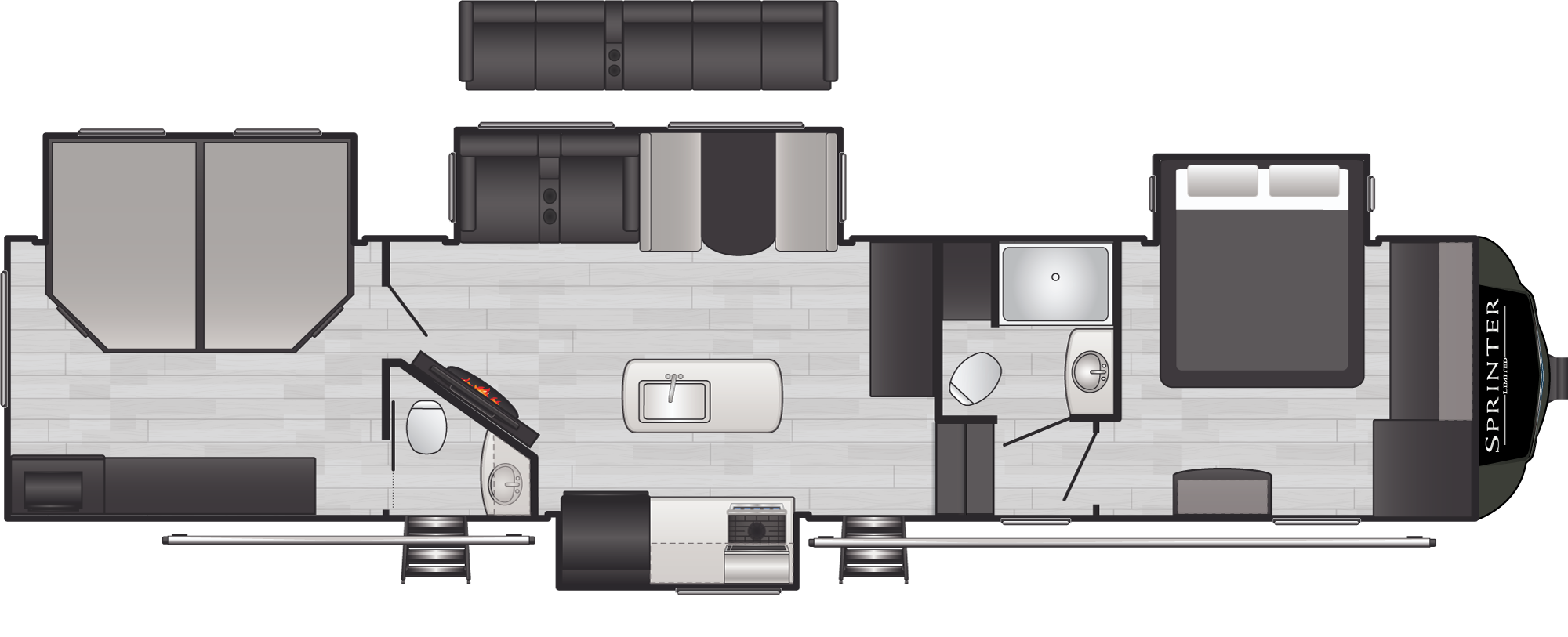 Sprinter Limited 3810QBS floorplan