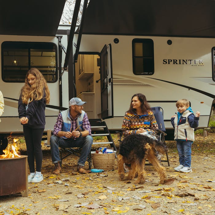 Kloska family outside