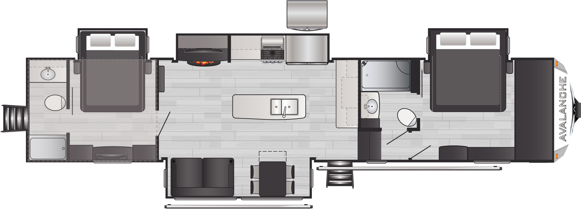 Avalanche 390DS floorplan