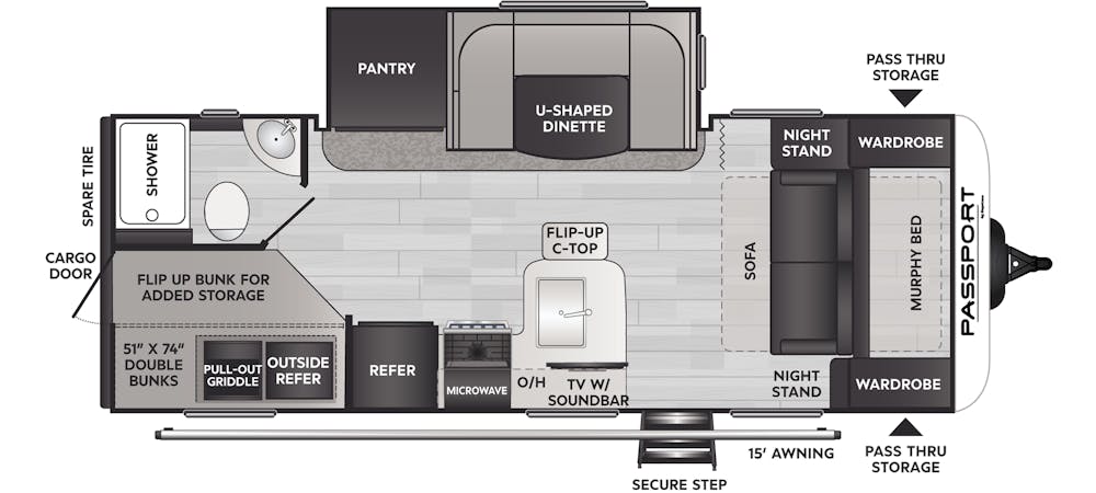 Passport 221BH Floorplan Drawing