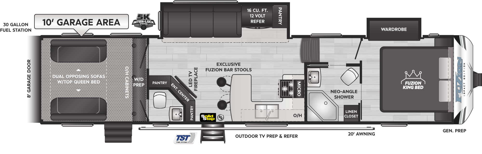 Floorplan of RV model 359