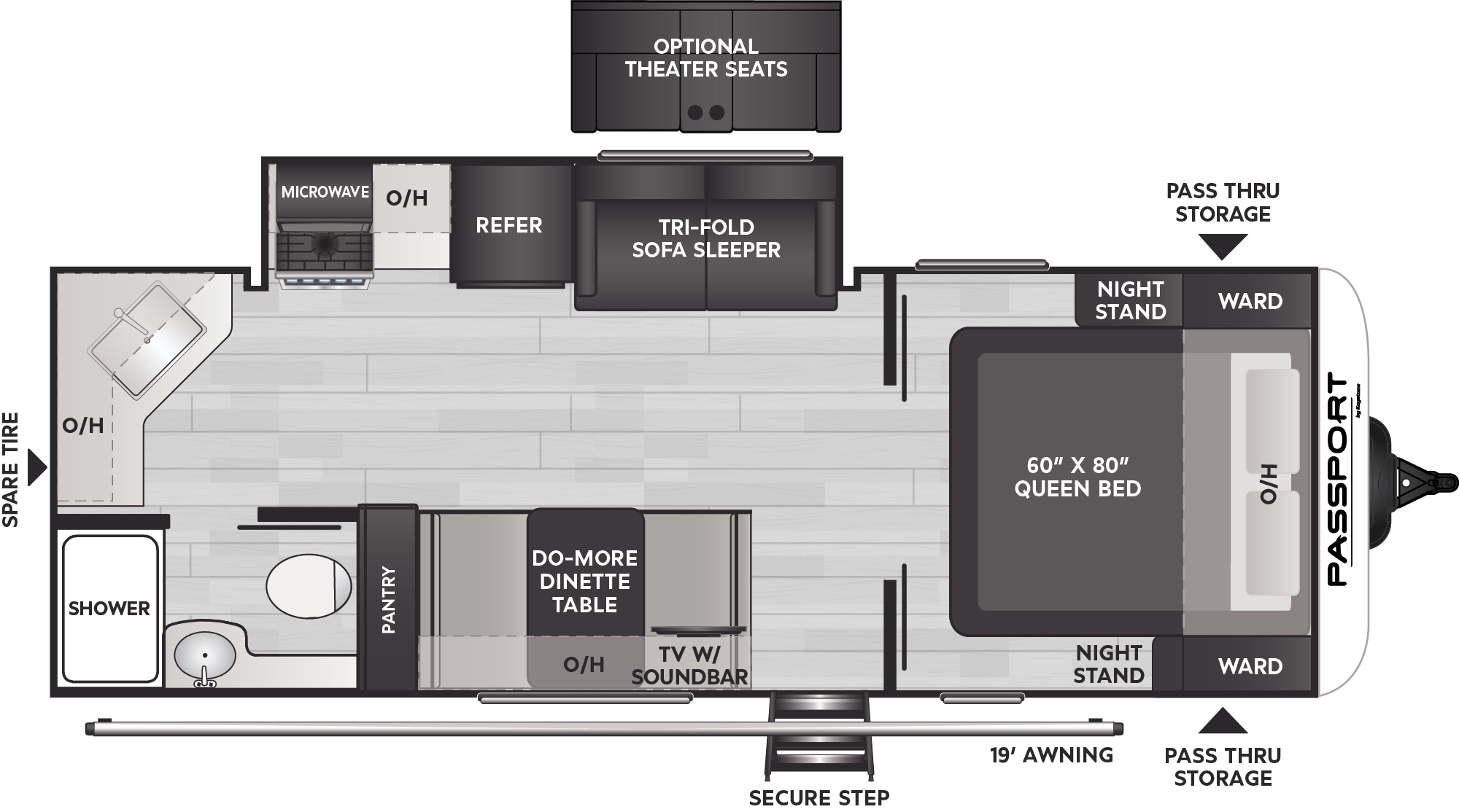 2025 Keystone Passport Super Light 229RK floorplan diagram