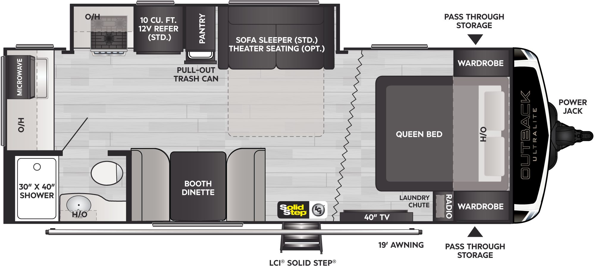 2024 Keystone Outback Ultra Lite 221UMD floorplan diagram