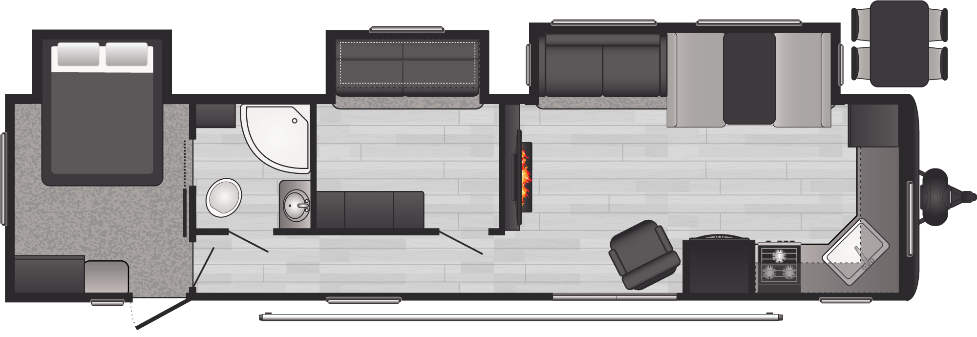 Hideout Destination Travel Trailers 38FKTS floorplan