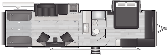 Floorplan of RV model 32V