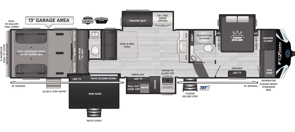 Fuzion 425 Floorplan Drawing