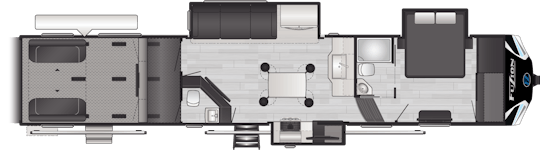 Floorplan of RV model 427