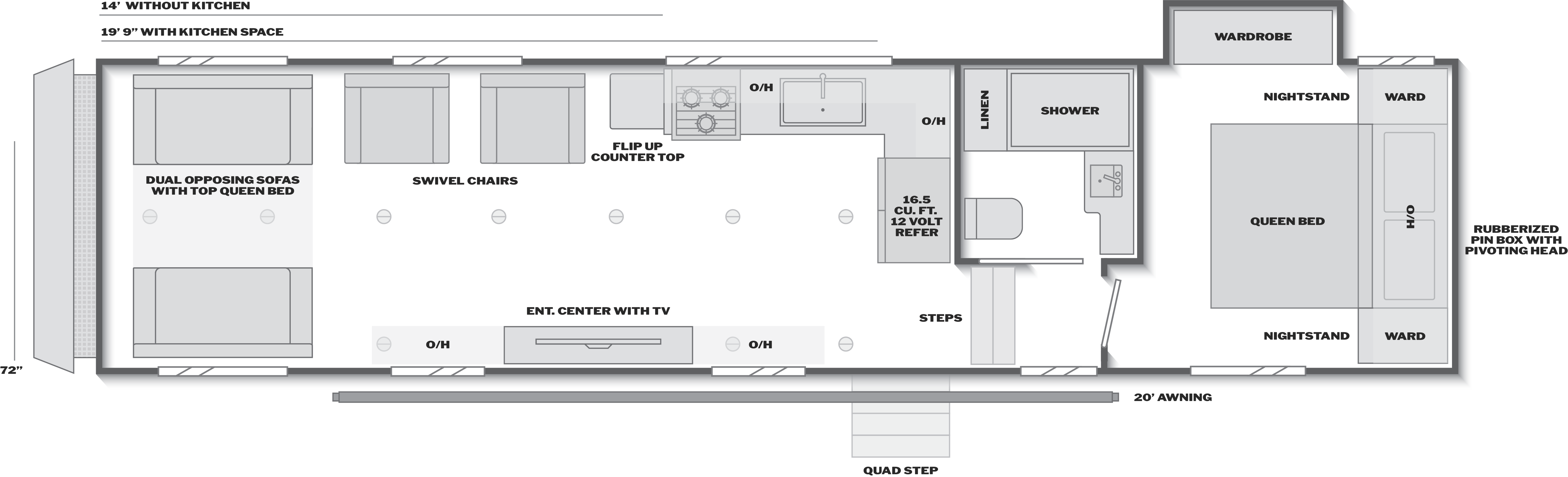 Floorplan of RV model 310
