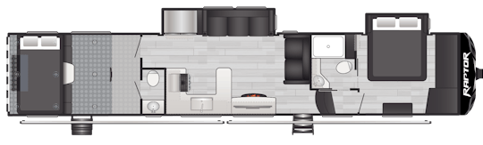 Floorplan of RV model 424