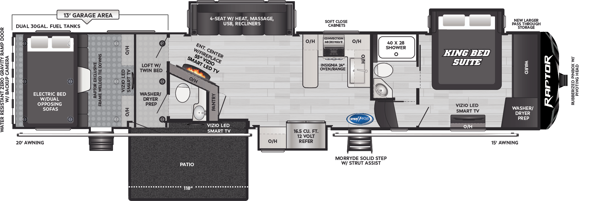 Floorplan of RV model 429