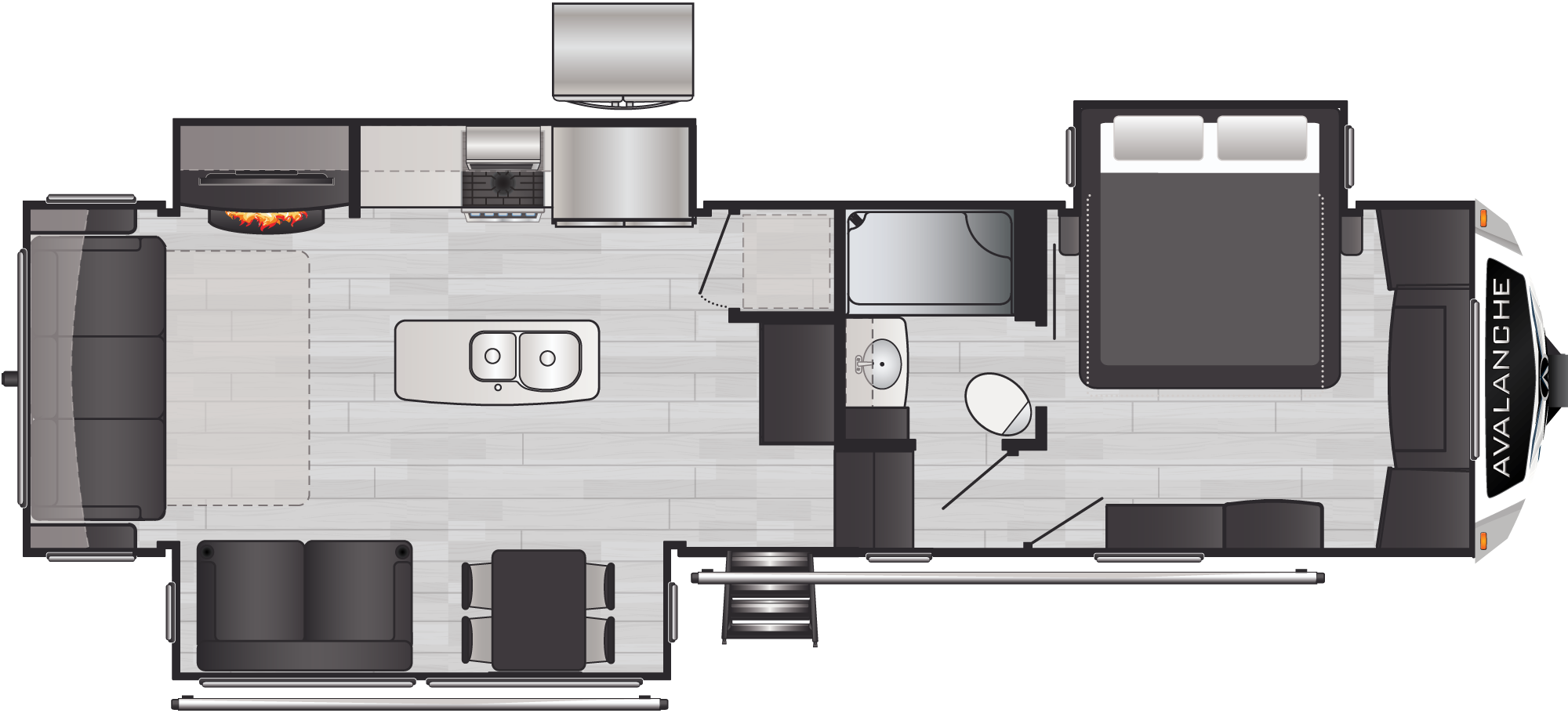Avalanche 312RS floorplan