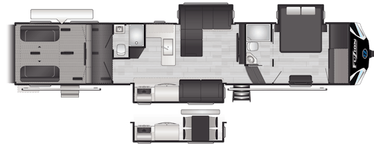 Floorplan of RV model 430