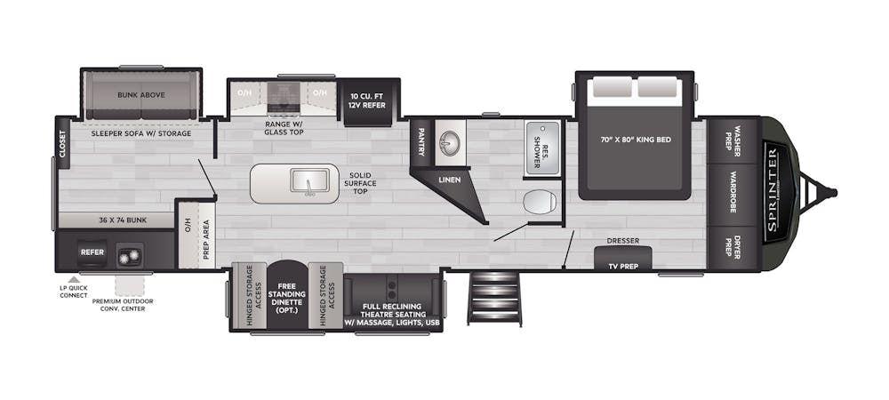 Sprinter 3900DBL Floorplan