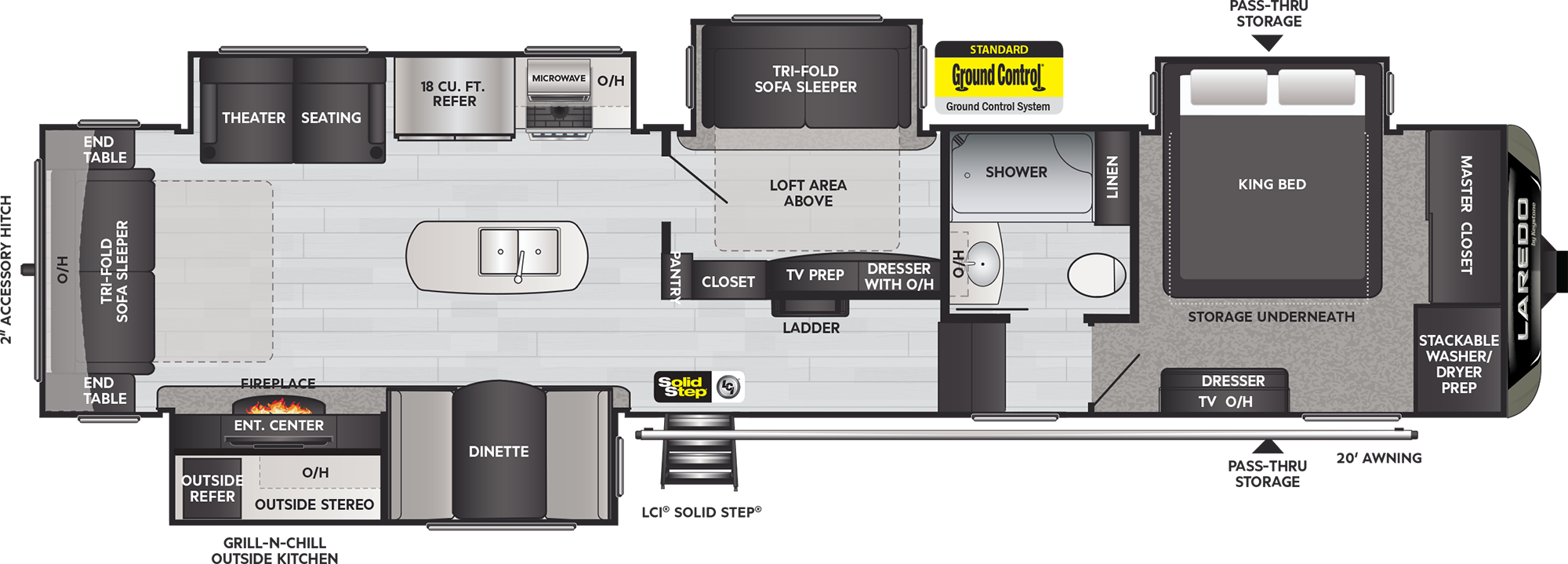 2021 Keystone Laredo 380MB floorplan diagram