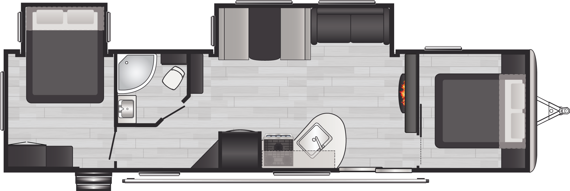 Springdale Destination Travel Trailers 38FQ floorplan