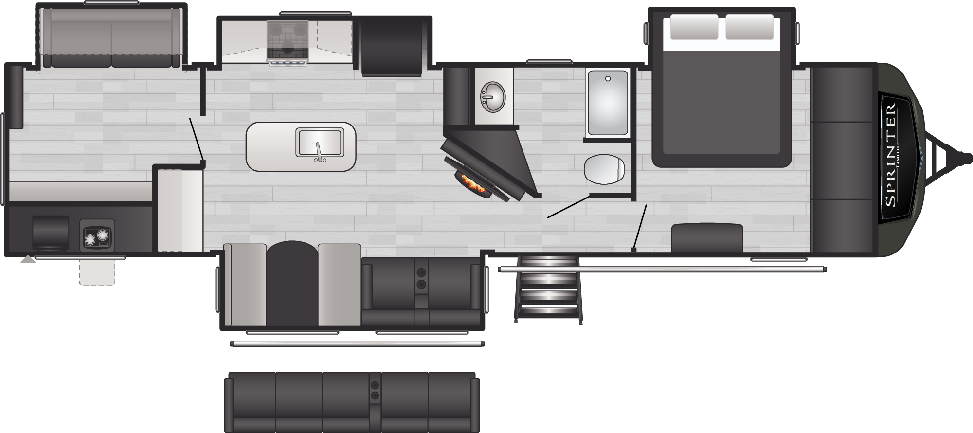 Sprinter Limited 372BHS floorplan