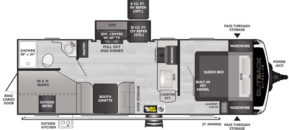 Outback 244UBH Floorplan Drawing