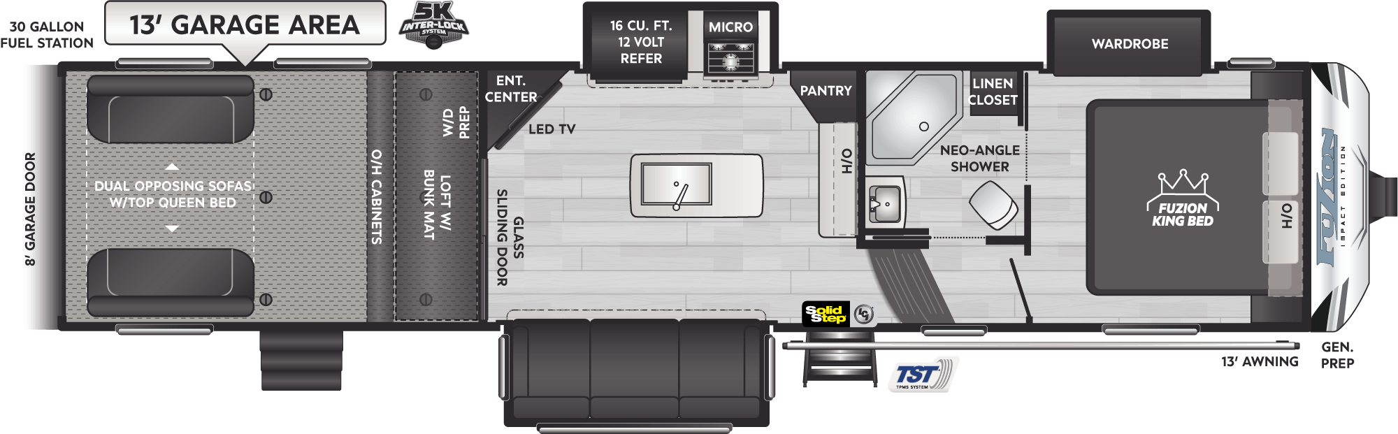 Floorplan of RV model 343