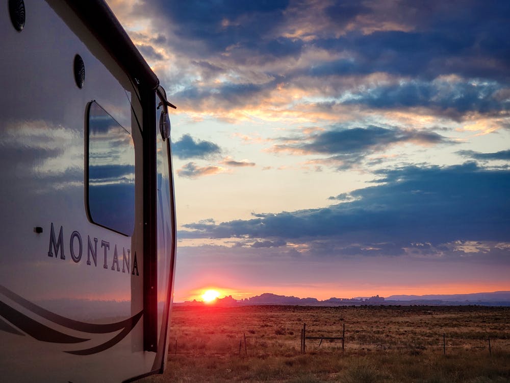 Montana with a colorful sunset