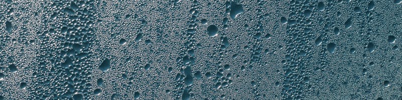 Water condensation on a window.