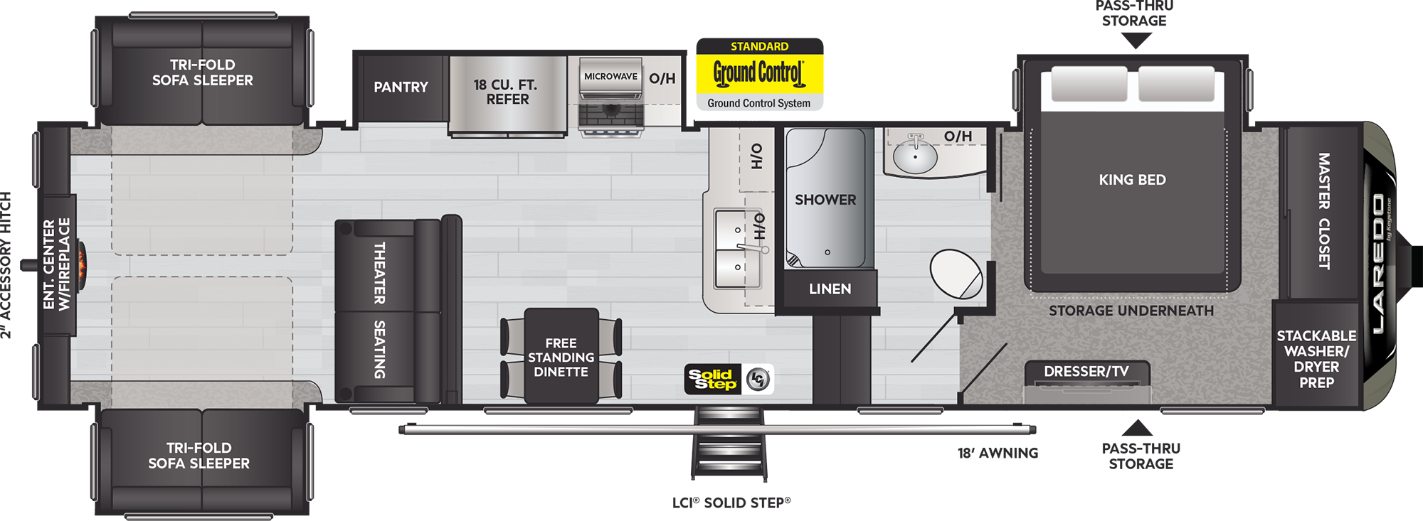 2021 Keystone Laredo 342RD floorplan diagram