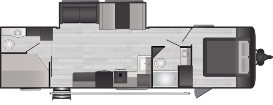 Floorplan of RV model 31DBS