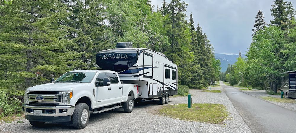 Arcadia RV parked at Banff National Park