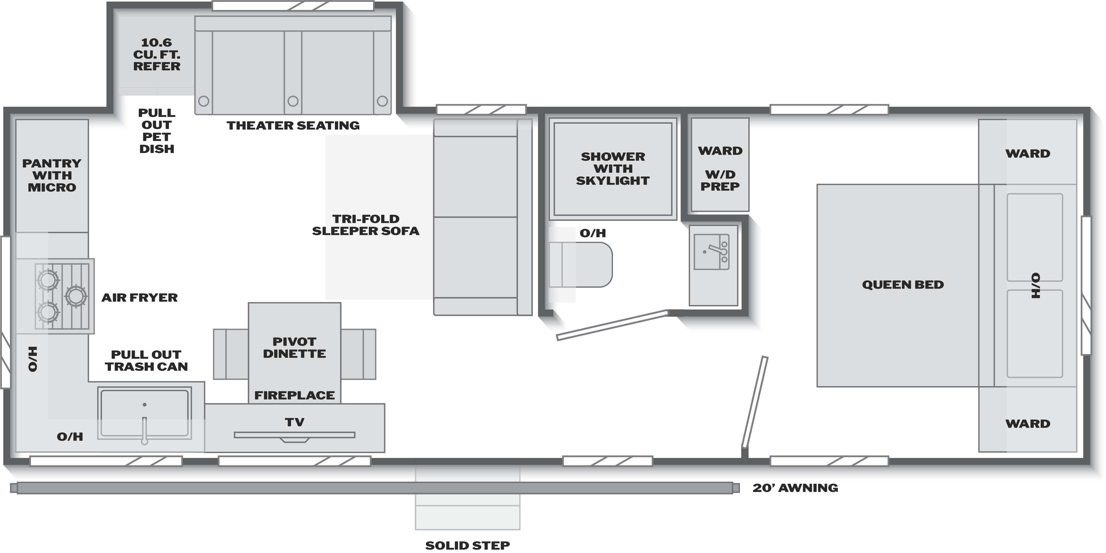 Floorplan of RV model 275MK