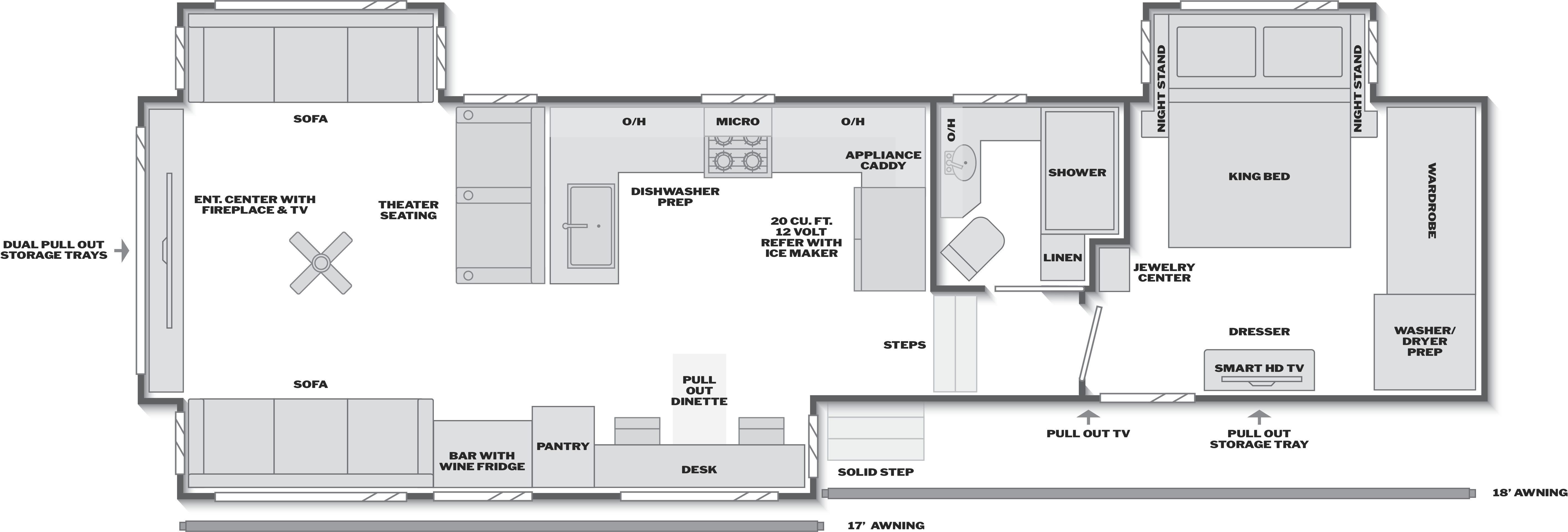 Montana 3500RD floorplan
