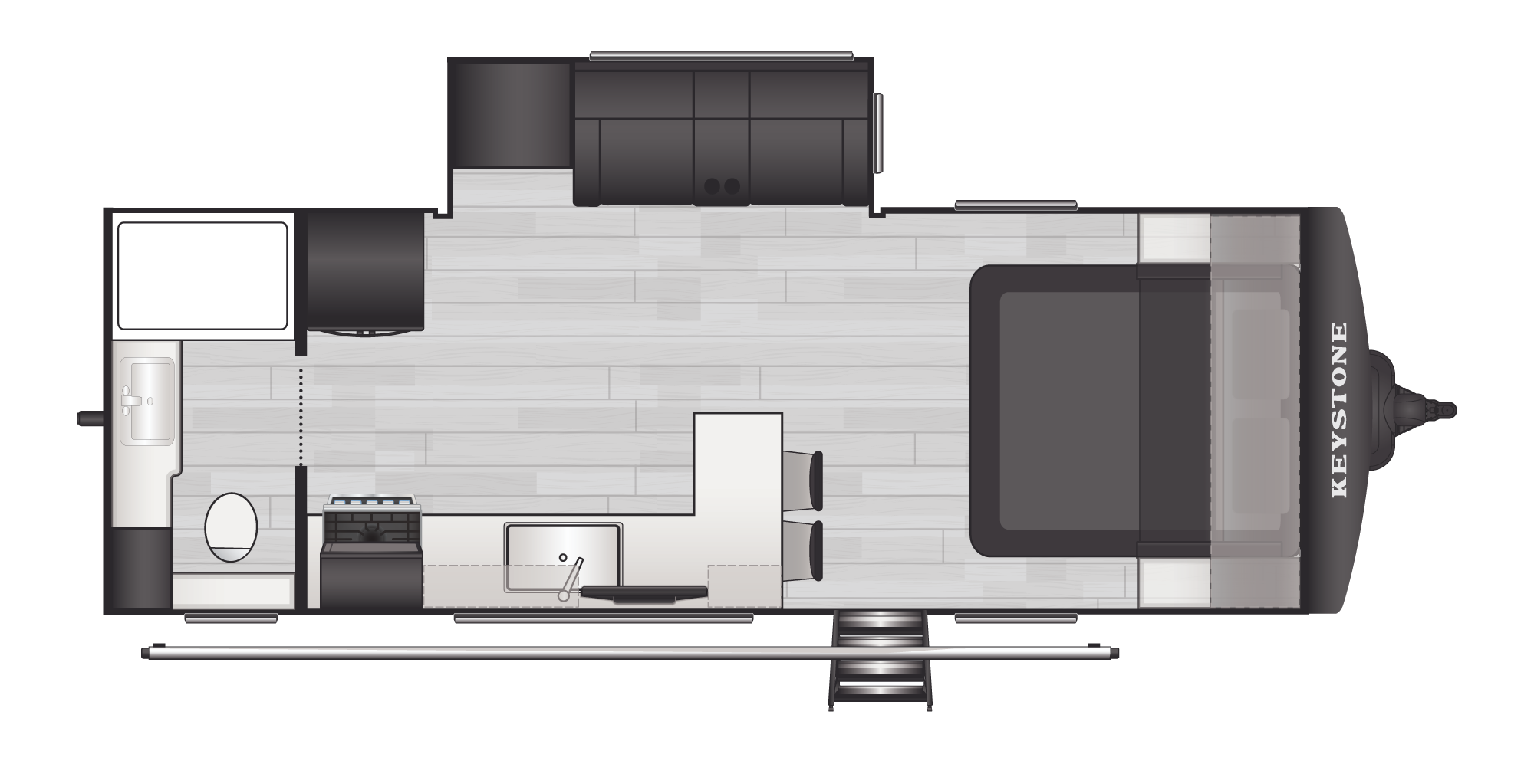 Floorplan of RV model 21LBK