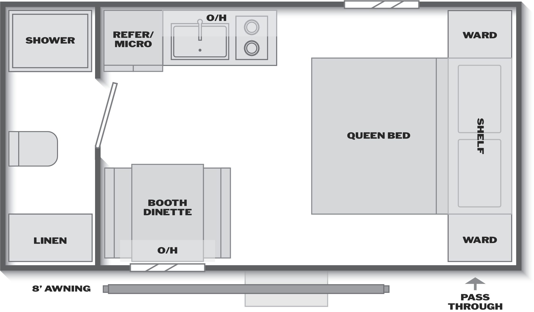 Keystone Coleman 17R floor plan layout published by Keystone
