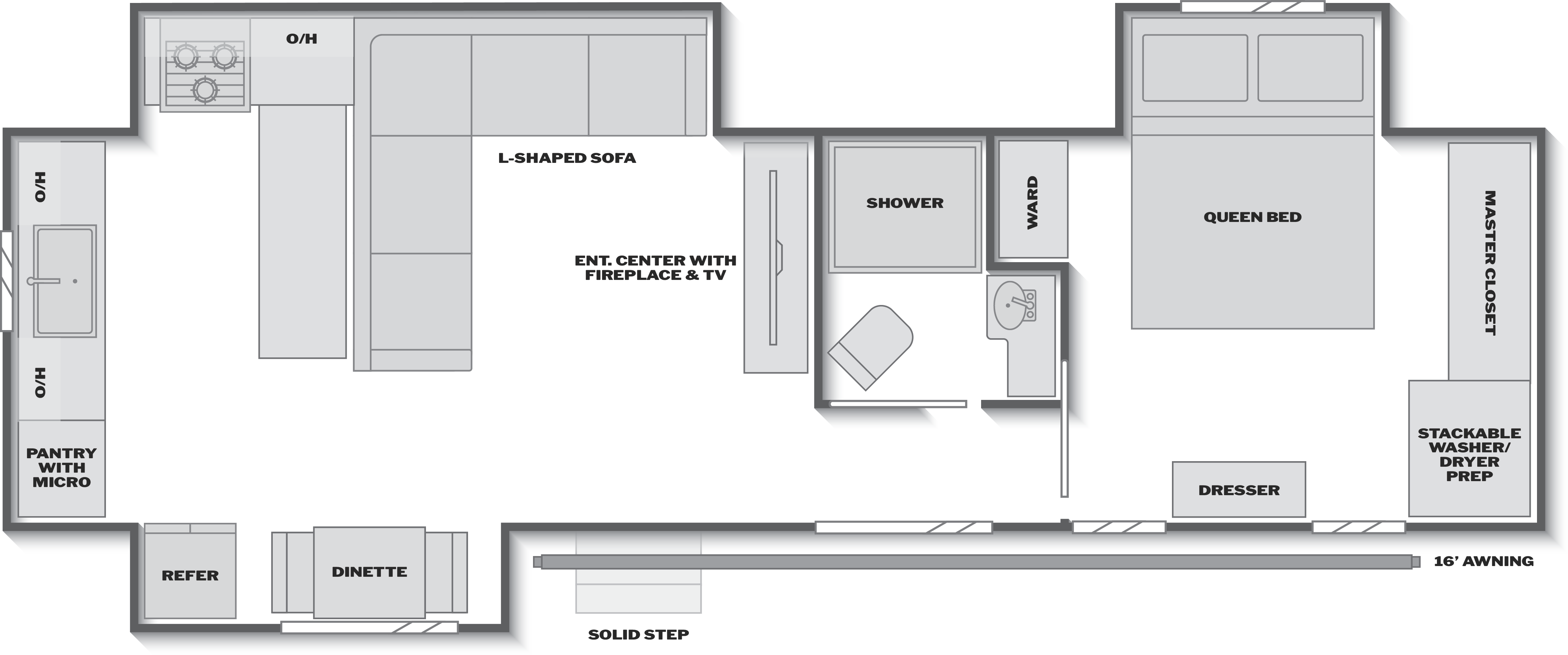 Floorplan of RV model 3030RKS