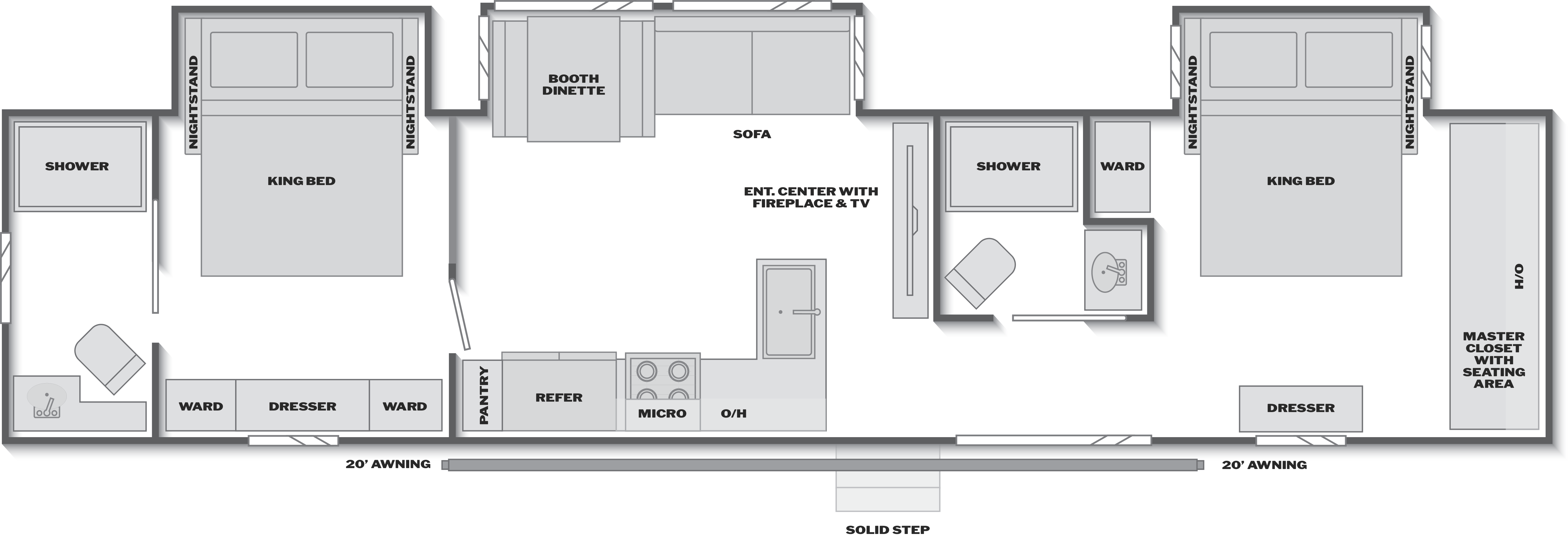 Sprinter Travel Trailers 38DKB floorplan