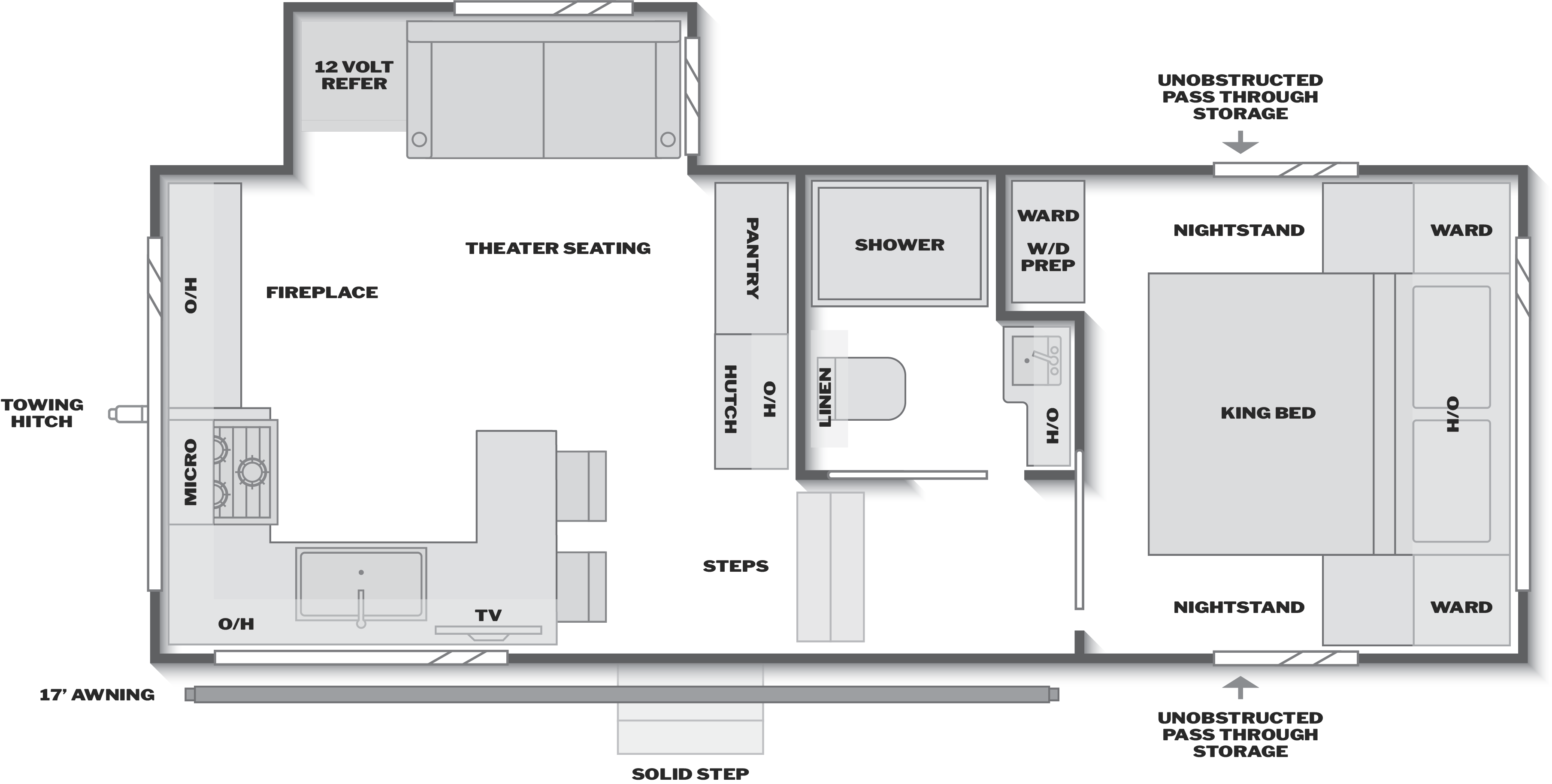Floorplan of RV model 2100ML
