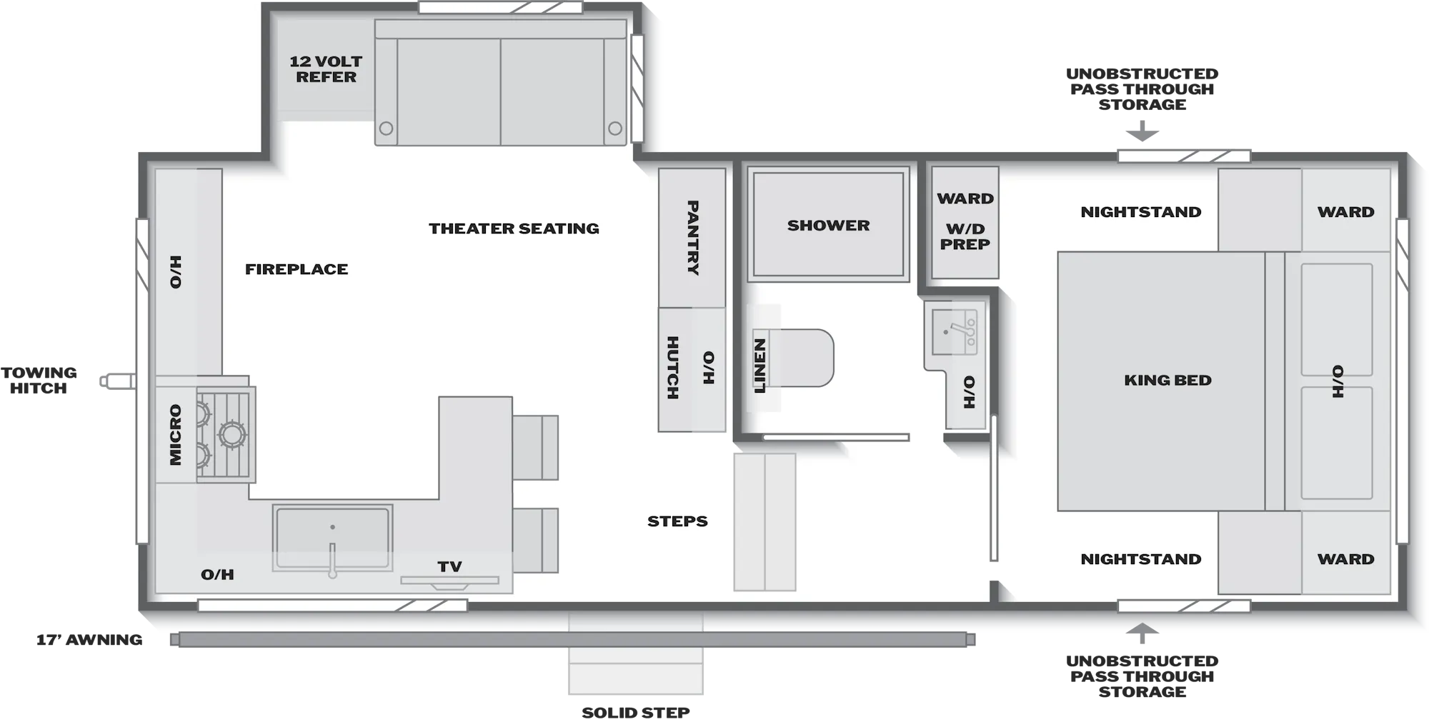 2027 Keystone Cougar Sport 2100ML floor plan diagram — Rear Kitchen, sleeps 4