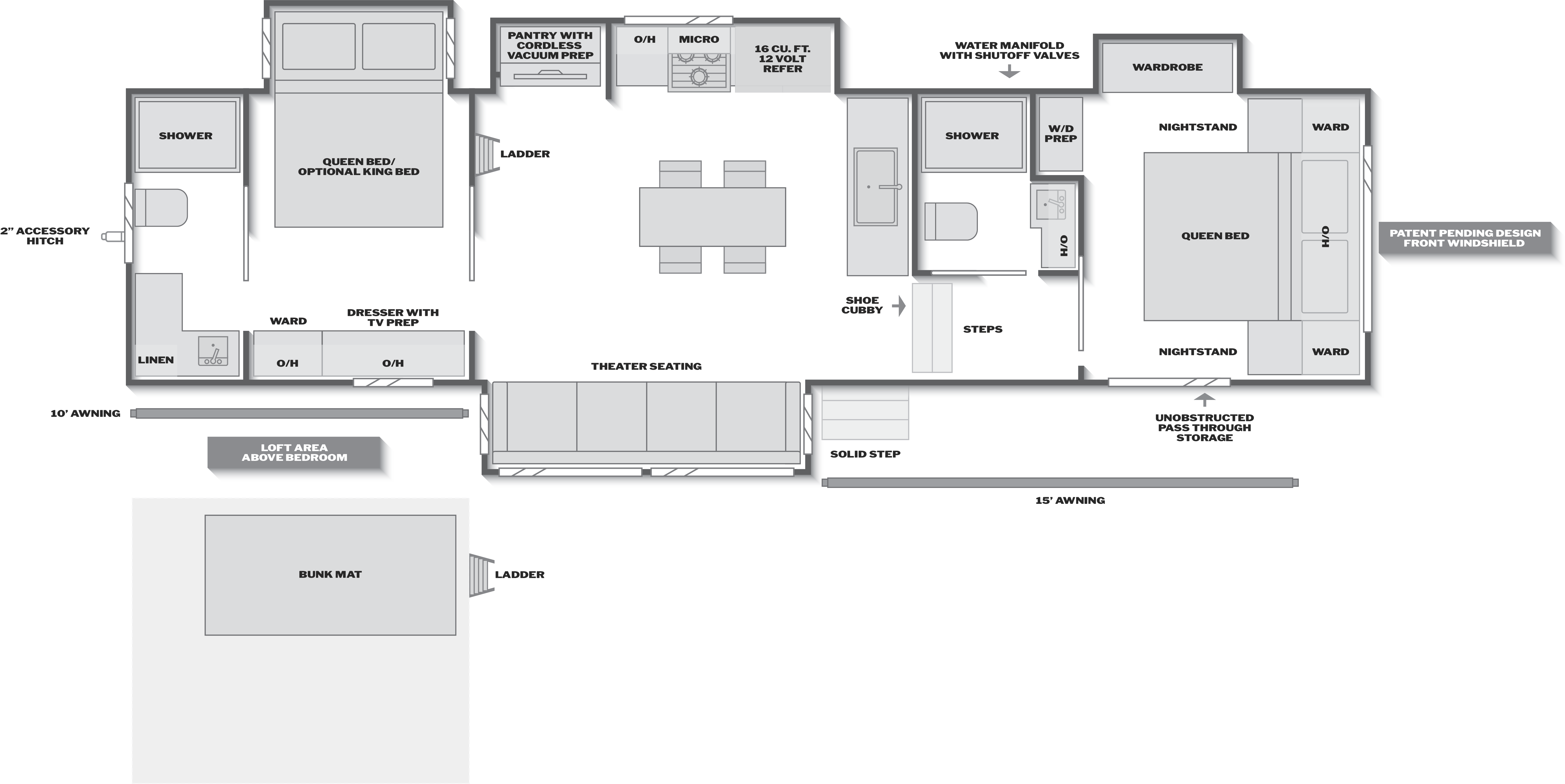 Cougar 365DBR floorplan
