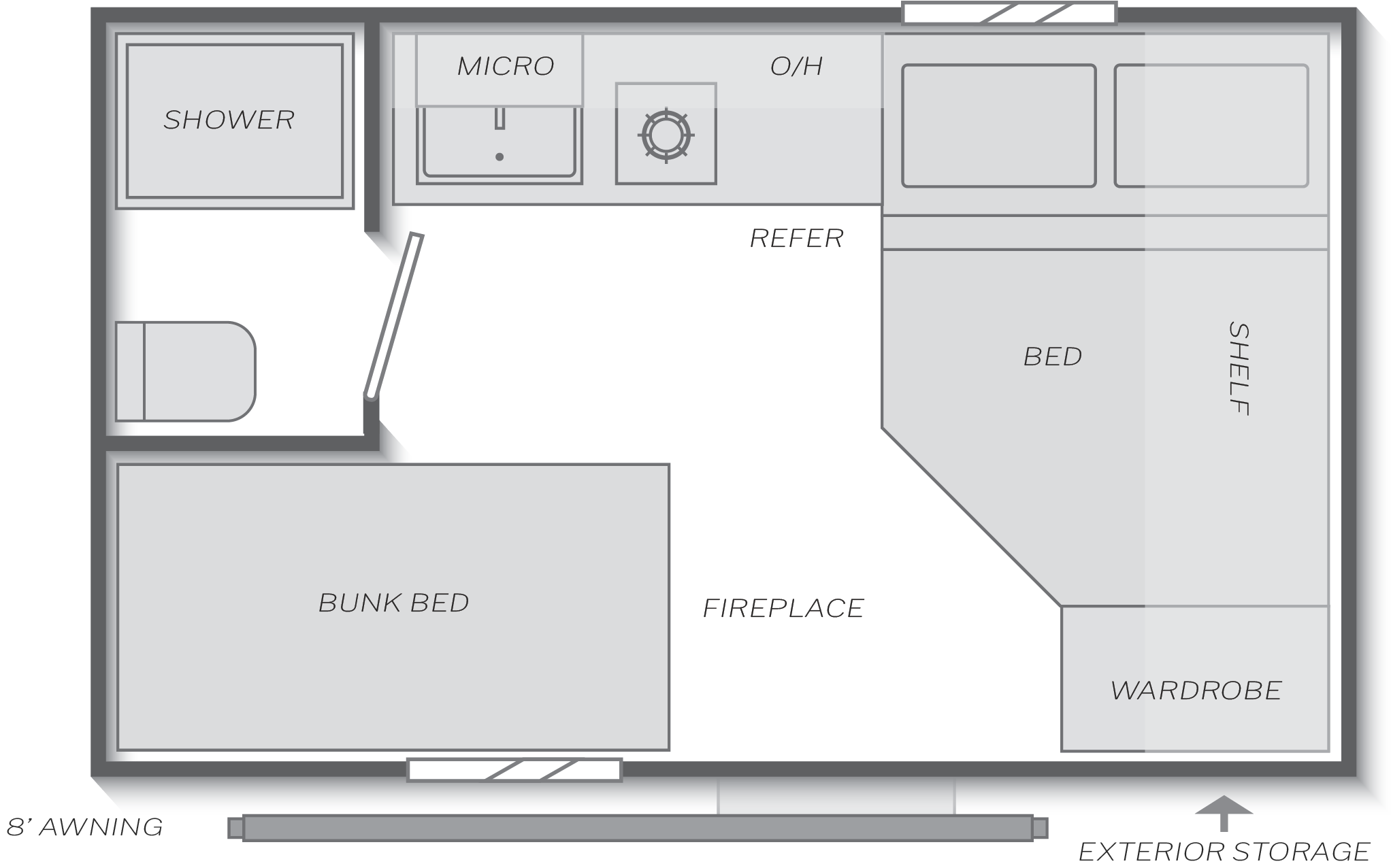 Keystone Coleman 13B floor plan layout published by Keystone
