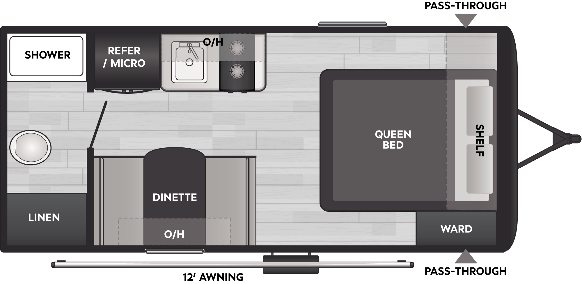 Coleman Light Comfort Travel Trailers - Model 17RX Floorplan - Keystone RV