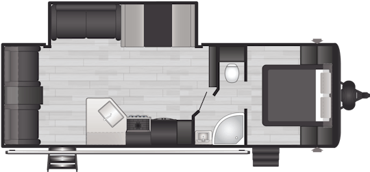 Floorplan of RV model 264RL