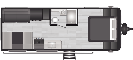 Floorplan of RV model 202RD