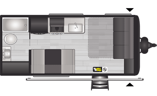 Floorplan of RV model 1748RB