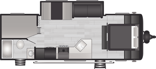 Floorplan of RV model 263BHWE