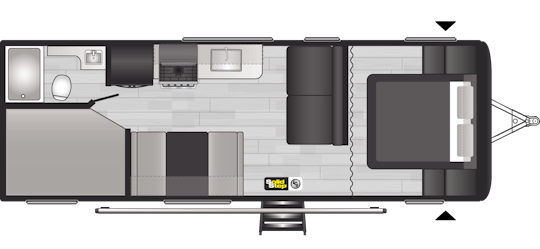 Floorplan of RV model 274BHWE