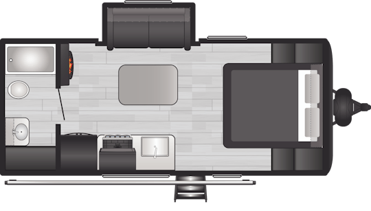 Floorplan of RV model 1805RB