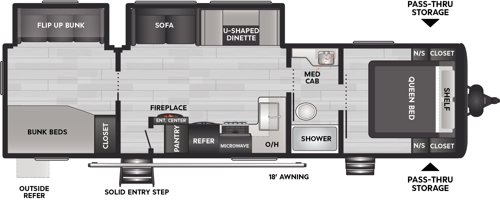 2025 Keystone Coleman Archives 3215BH floorplan diagram