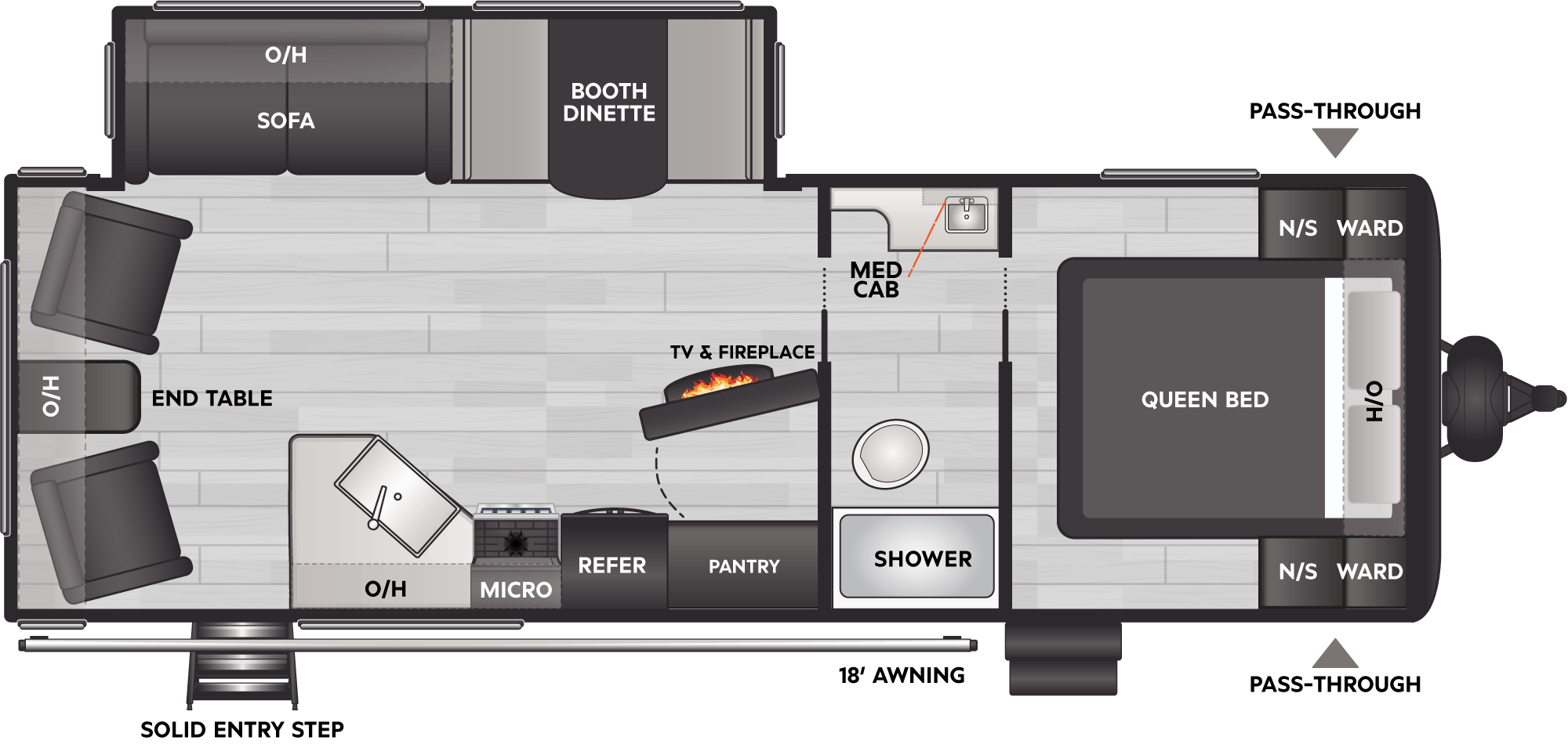Floorplan of RV model 2715RL