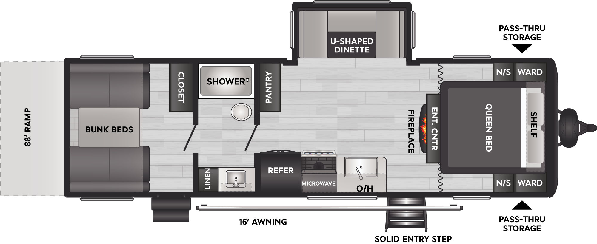 2025 Keystone Coleman Archives 300TQ floorplan diagram