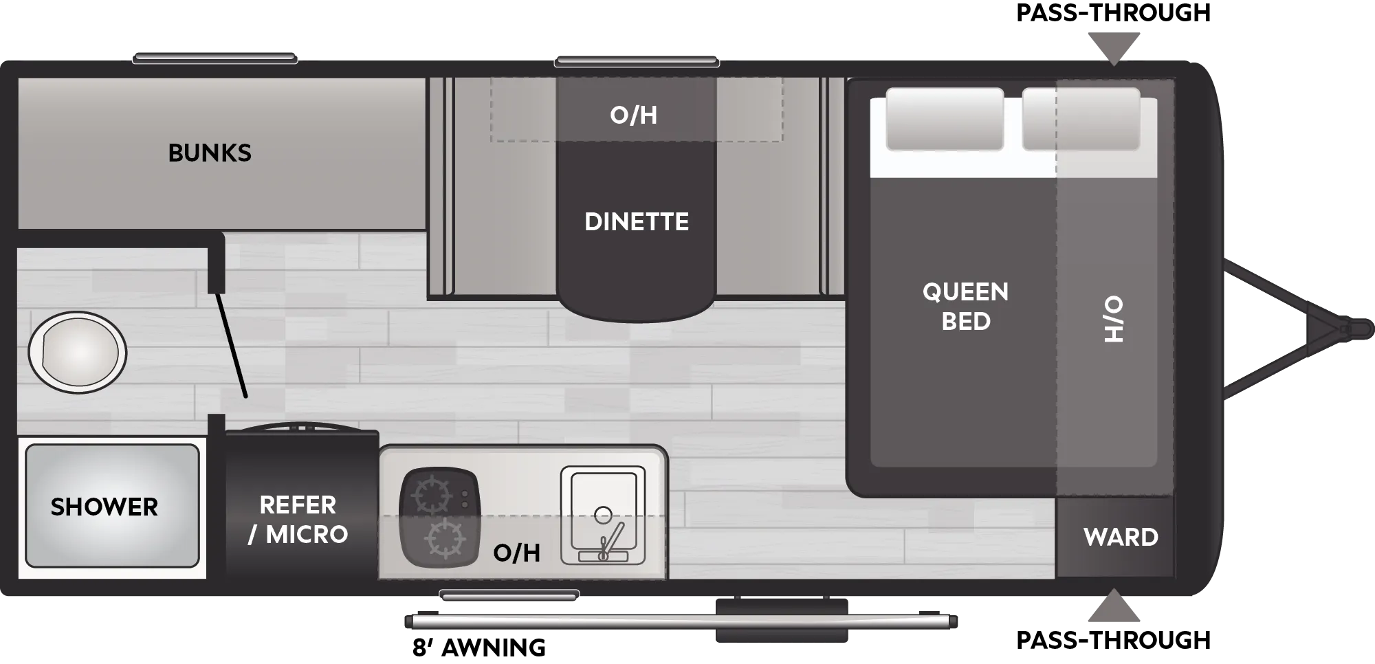 Coleman Travel Trailers Comfort Travel Trailers - Model 17B Floorplan ...