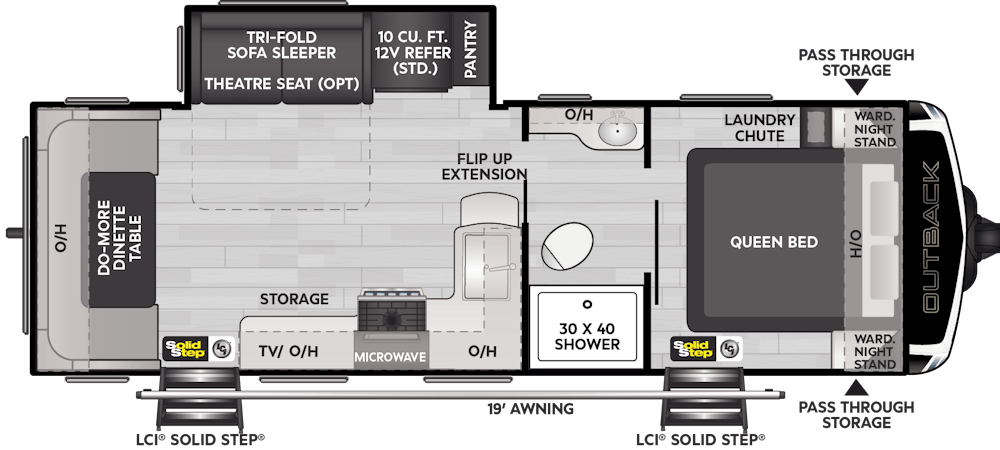 Outback 252RD Floorplan Drawing