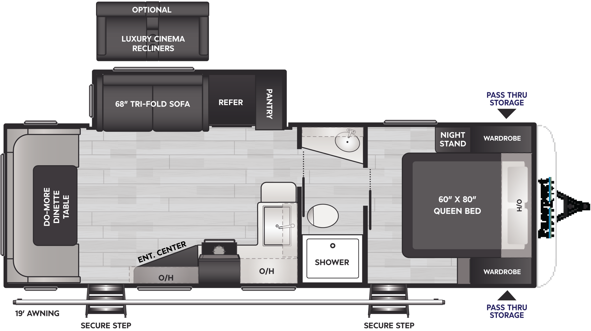 2025 Keystone Passport Super Light 253RD floorplan diagram